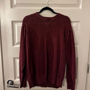 American Eagle Burgundy Long Sleeve Shirt